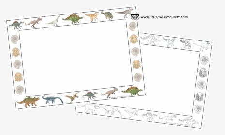 Dinosaur Borders Cover - Frame Dinosaur Footprint Border, HD Png Download, Free Download