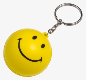 Smile Stress Ball Keychain - Smiley Face Ball Key Chain, HD Png Download, Free Download