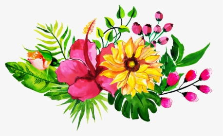 Watercolour Tropical Flower Free, HD Png Download, Free Download