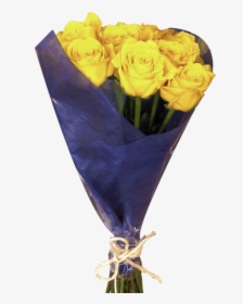 Diy 12 Yellow Roses Bouquet Magnaflor - Garden Roses, HD Png Download, Free Download
