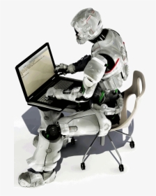 Paying For Technology That Will Soon Make Us Obsolete - Robot With Computer Png, Transparent Png, Free Download