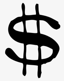 Clip Art Black And White Funny - Dollar Sign Drawing Png, Transparent Png, Free Download