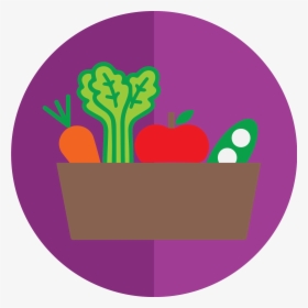 A Basket Of Fruits And Vegetables - Basket Clipart Vegetables And Fruits, HD Png Download, Free Download