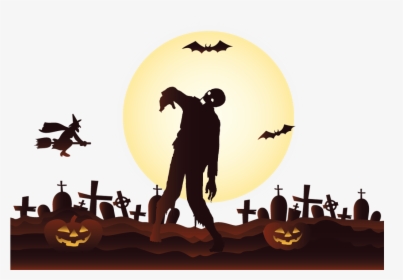 #halloween #background #zombie #horror #scary #black - Halloween Zombie, HD Png Download, Free Download