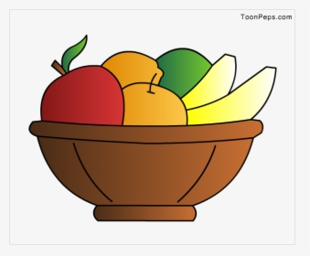 Transparent Basket Of Fruits And Vegetables Clipart - Simple Fruits Basket Drawing, HD Png Download, Free Download