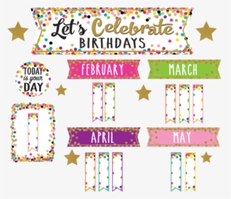 Transparent Confetti Border Png - Birthday Bulletin Board Design, Png Download, Free Download