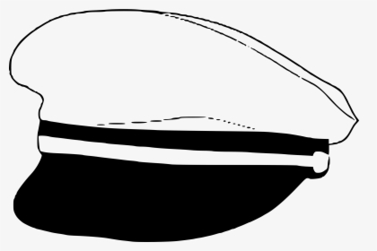 Captains Big Image Png - Captain Hat Clipart Black And White, Transparent Png, Free Download