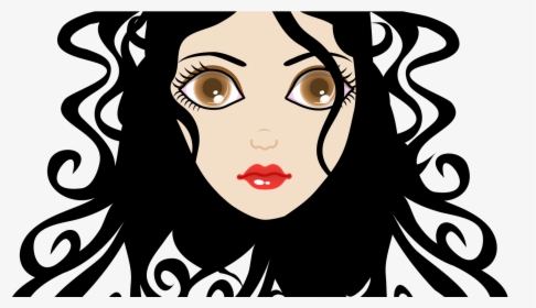 Queen 20clipart 20black 20beauty Beautiful Fotosearch - White Curly Hair Girl Cartoon, HD Png Download, Free Download
