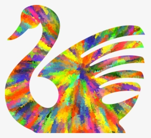 Splash Of Color Swan3 Clip Arts - Swan Colorful Clipart, HD Png Download, Free Download