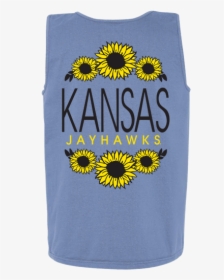 Kansas Jayhawks Sunflower Border Design Comfort Colors, HD Png Download, Free Download