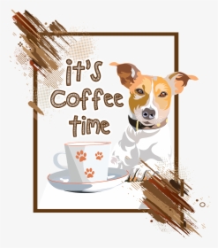 Dog Vector, T-shirt Design, It"s Coffee Time - Mug, HD Png Download, Free Download