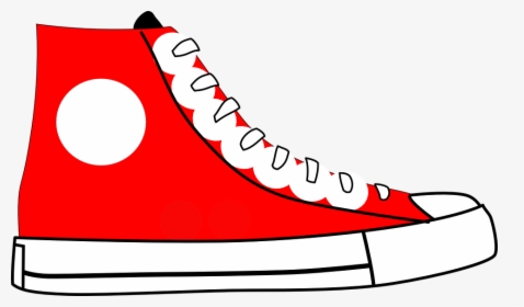 Shoe, Sports Shoes, Red, Lace, Fastened, Tied, Footwear - Red Shoe Clipart, HD Png Download, Free Download