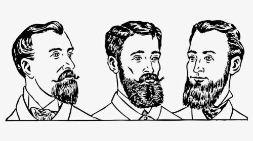 Hairstyles, Beard, 19th, Century, Beginning, Hair, - ตัดผม วิน เท จ Png, Transparent Png, Free Download