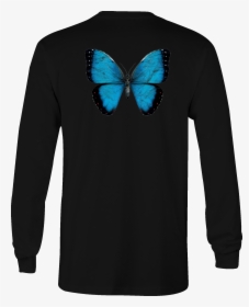 Long Sleeve Tshirt Morpho Butterfly 3d For Women Thumbnail - T-shirt, HD Png Download, Free Download