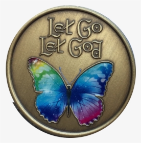 Let Go Let God Color Butterfly Bronze Serenity Prayer, HD Png Download, Free Download