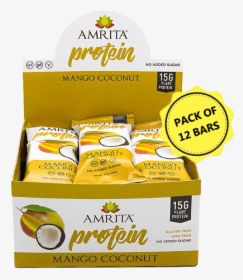 Amrita High Protein Mango Coconut Bars - Protein Bar, HD Png Download, Free Download