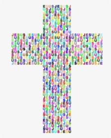 Jesus Cross Typography Ii Prismatic Clip Arts - Colourful Cross Png, Transparent Png, Free Download