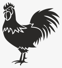 Rooster And Hen Silhouette - Rooster Vector Art, HD Png Download, Free Download
