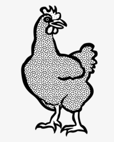 Heart,art,livestock - Chickens Line Art, HD Png Download, Free Download