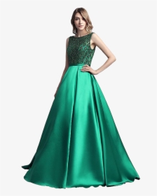 Evening Dresses Png Free Download - Mac Duggal Green Dress, Transparent Png, Free Download