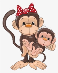 Indian Clipart Monkey - Monkey Family Clipart, HD Png Download, Free Download