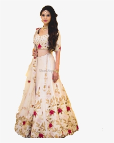 Lehenga White And Gold, HD Png Download, Free Download