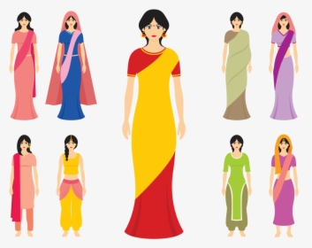 Indian Woman Vector Png, Transparent Png, Free Download