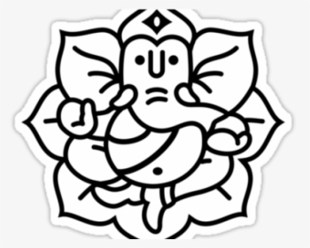 Ganesh Outline - Ganesh Black And White, HD Png Download, Free Download