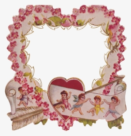 Diecutheartframe Wingsofwhimsy - Vintage Valentine Frame Png, Transparent Png, Free Download