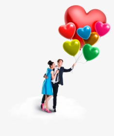 Man Woman Holding Balloons, HD Png Download, Free Download