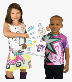 Children Drawing On Clothes, HD Png Download, Free Download