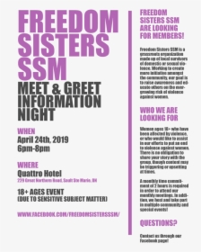 Freedom Sisters Of Sault Ste Marie Meet & Greet Information - Police Citizens Youth Club, HD Png Download, Free Download