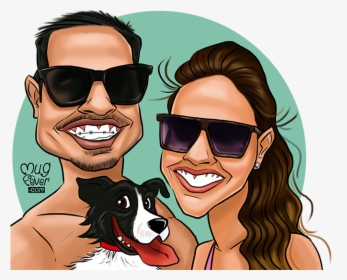 Three Faces Digital Caricature1 - Cartoon, HD Png Download, Free Download