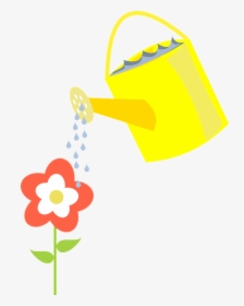 Ewer, Watering, Flower, Watering Can, Pot, Water - Single Flower Being Watered, HD Png Download, Free Download