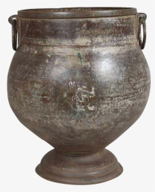 Large South Indian Hammered Brass Water Storage Pot - Earthenware, HD Png Download, Free Download