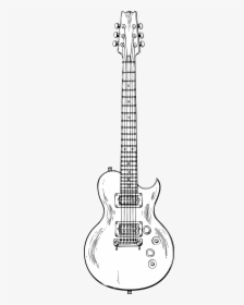 Black And White Guitar Png - Electric Guitar Clip Art, Transparent Png, Free Download