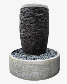 Slate Stacked Stone Pot - Cobblestone, HD Png Download, Free Download