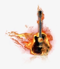 Fire Guitar Png, Transparent Png, Free Download