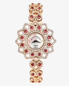 Victoria Princess Red Rose Luxury Diamond Watch - Analog Watch, HD Png Download, Free Download