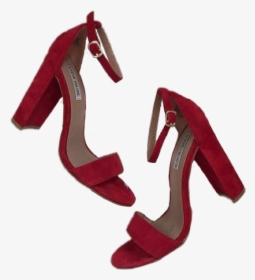 #shoes #aesthetic #red #tumblr #highheels - Carrson Sandal Steve Madden Red, HD Png Download, Free Download