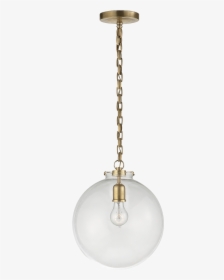 Clear Globe Pendant Light Chain, HD Png Download, Free Download