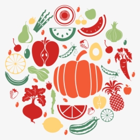 Health Clipart Nutritional Status - Vector Fruits And Vegetables Icon, HD Png Download, Free Download