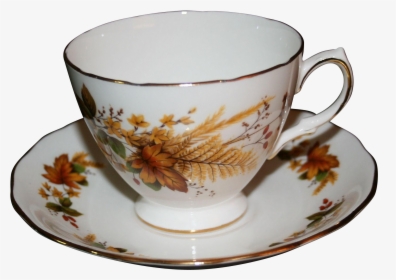 Saucer Tableware Cloth Napkins Coffee Cup Teacup - Autumn Teacup Png, Transparent Png, Free Download
