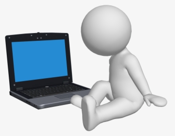 Man With Laptop Computer How Can I Assess And Remove - День Безпечного Малюнок Безпечний Інтернет, HD Png Download, Free Download