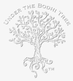 Bodhi Tree Banner Black And White - Line Drawing Bodhi Tree, HD Png Download, Free Download