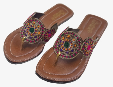 Pakistani Ladies Kolhapuri Leather Handmade Chappal, HD Png Download, Free Download