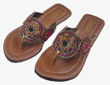 Pakistani Ladies Kolhapuri Leather Handmade Chappal, HD Png Download ...