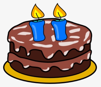 Clipart Png Cake - Birthday Cake 2 Candles, Transparent Png, Free Download
