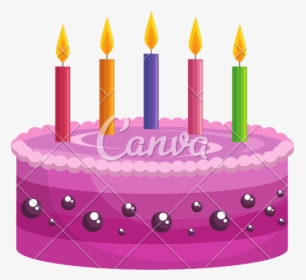 Birthday Cake Vector Png At Getdrawingscom Free For - Birthday Candle, Transparent Png, Free Download