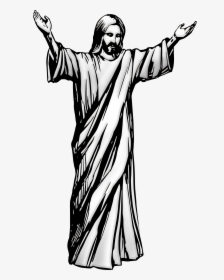 Transparent Jesus Clipart Png - Jesus Christ Black And White, Png Download, Free Download